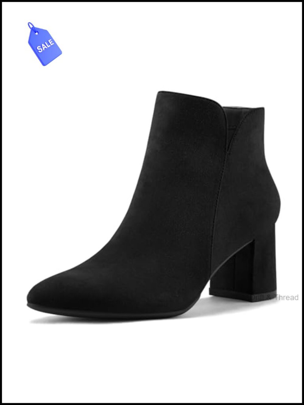 Women's Ankle Boots Chunky Block Heel Pointed Toe Dressy Booties